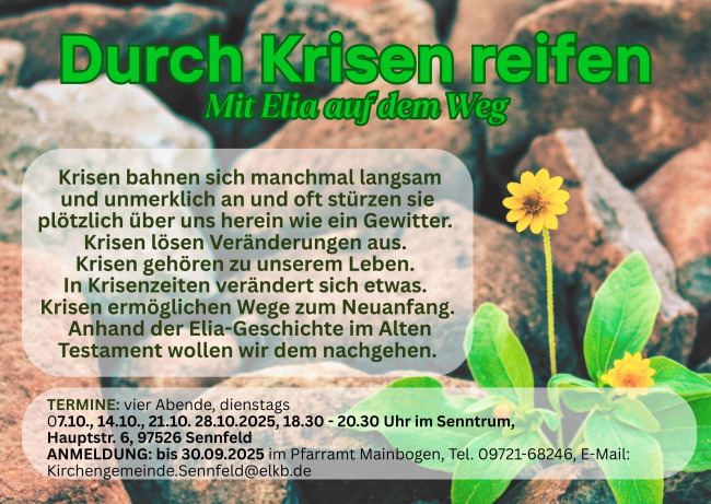 Durch Krisen reifen - Themenabende